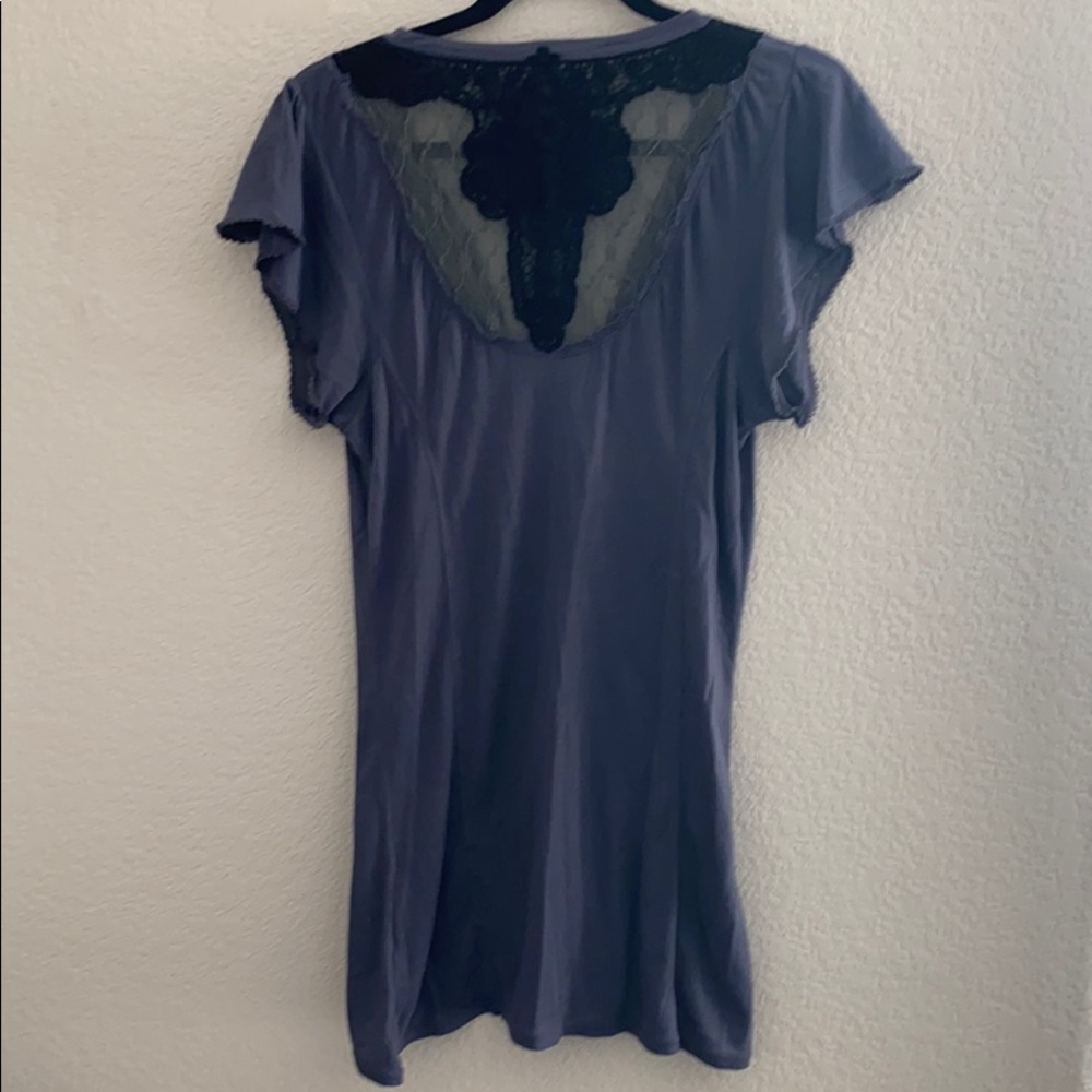 Free People Lace Back Short Sleeve